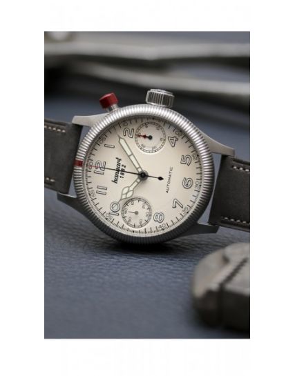 Hanhart Pioneer MonoScope silver, fluted bezel 733.220-0010