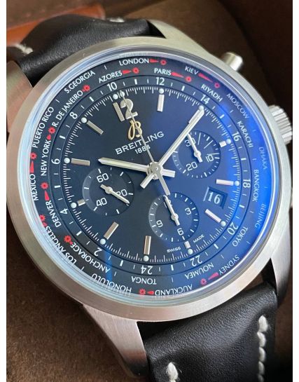 Breitling Transocean Chronograph Unitime Pilot Black AB0510U6/BC26/441X