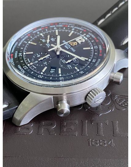 Breitling Transocean Chronograph Unitime Pilot Black AB0510U6/BC26/441X