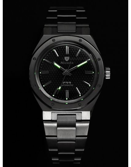 Nivada Grenchen F77 Black No Date 68000A77