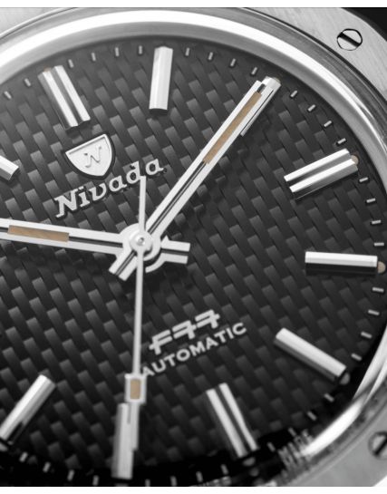 Nivada Grenchen F77 Black No Date 68000A77
