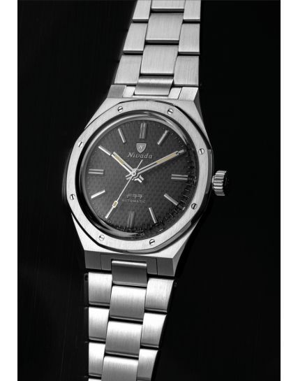 Nivada Grenchen F77 Black No Date 68000A77
