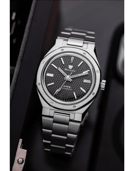 Nivada Grenchen F77 Black No Date 68000A77