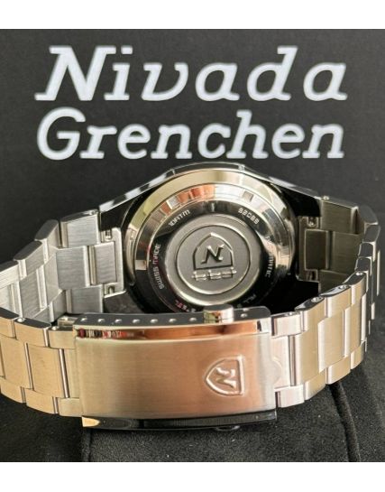 Nivada Grenchen F77 Black No Date 68000A77