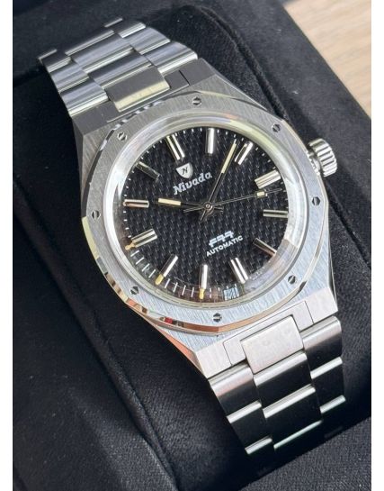 Nivada Grenchen F77 Black No Date 68000A77
