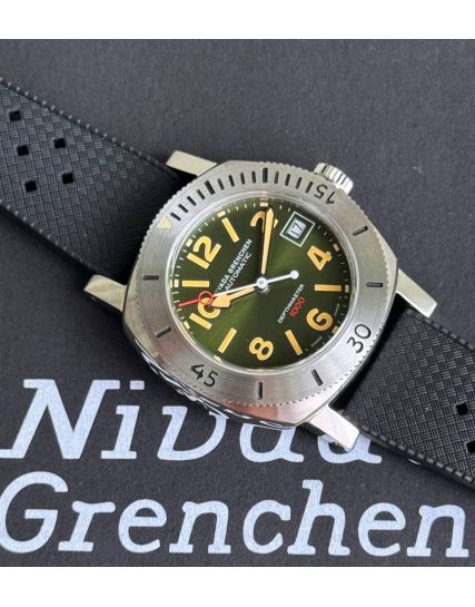 Nivada Grenchen Numerals Date - Depthmaster Green 14103A01