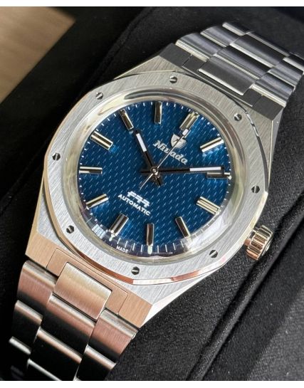 Nivada Grenchen F77 Blue No Date 68001A77