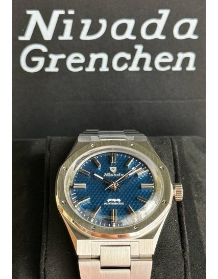 Nivada Grenchen F77 Blue No Date 68001A77