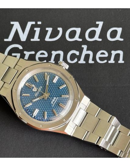 Nivada Grenchen F77 Blue No Date 68001A77
