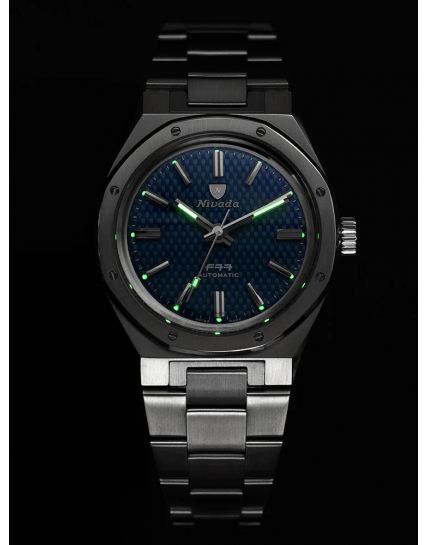 Nivada Grenchen F77 Blue No Date 68001A77