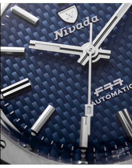 Nivada Grenchen F77 Blue No Date 68001A77