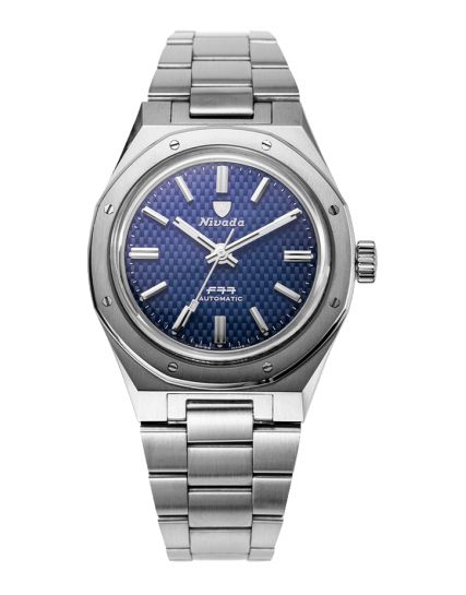 Nivada Grenchen F77 Blue No Date 68001A77