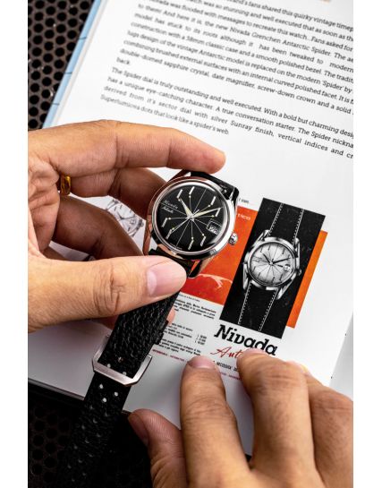 Nivada Grenchen Antarctic Spider Black 35mm 35011M40