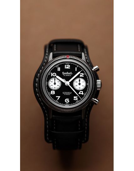 Hanhart 417 ES 1954 Flyback Reverse Panda H701.211-7010