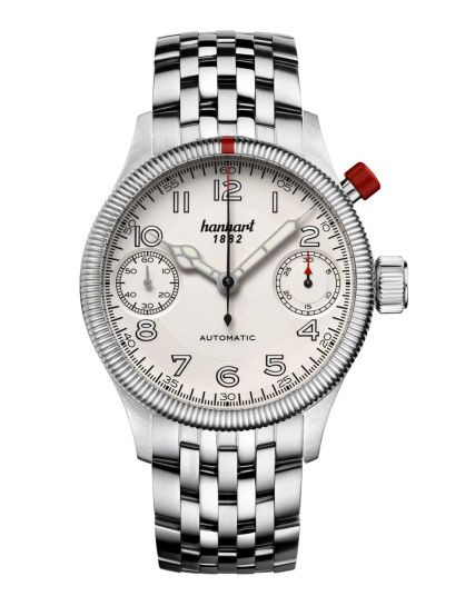 Hanhart Pioneer MonoScope silver, fluted bezel 733.220-6428