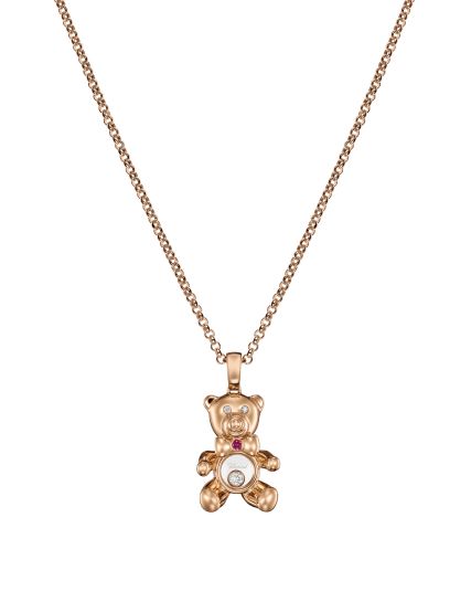 Chopard Happy Diamonds Teddybear Pendant Necklace 79A188-5001