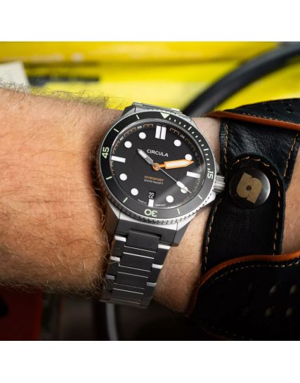 Circula DiveSport Titanium Black DE-TR-ST+TH-T