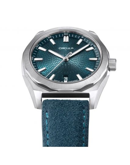 Circula Facet Petrol Suede Strap FS-SV-PP
