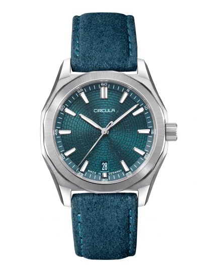 Circula Facet Petrol Suede Strap FS-SV-PP
