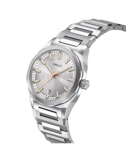 Circula Facet Silver Steel Bracelet FS-SV-WG+SF-AB