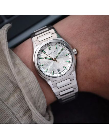 Circula Facet Silver Steel Bracelet FS-SV-WG+SF-AB