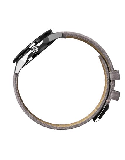 Circula Facet Silver Suede Strap FS-SV-WG