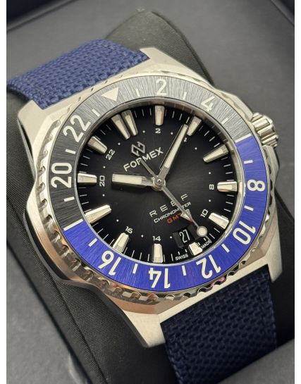 Formex REEF Automatic GMT COSC BLACK/RED 2202.1.5333