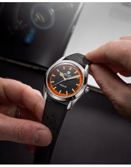 Nivada Grenchen Super Antarctic Black & Orange 32056A01