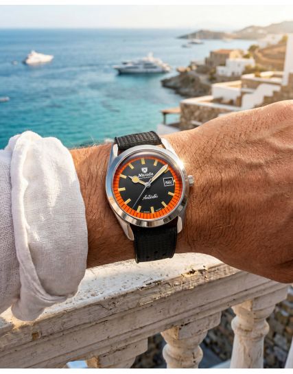 Nivada Grenchen Super Antarctic Black & Orange 32056A01