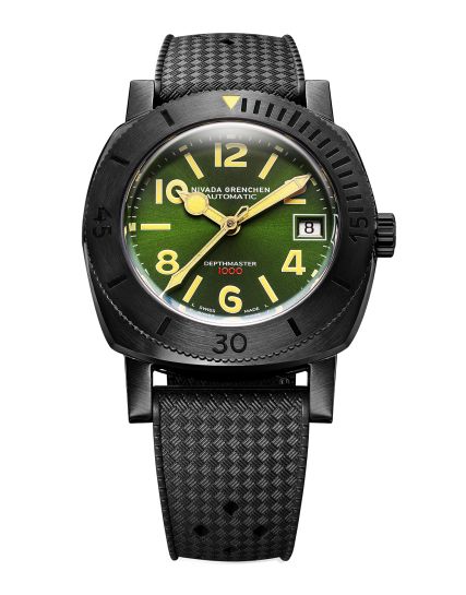 Nivada Grenchen Depthmaster Black & Green 14135A01