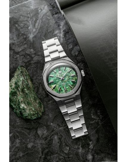Nivada Grenchen F77 Green Aventurine MKII 68053A77