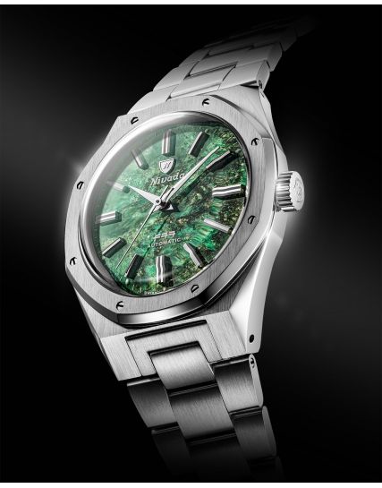 Nivada Grenchen F77 Green Aventurine MKII 68053A77