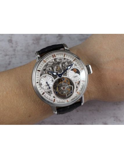 Poljot International, Germany Tourbillon Skeleton Silver 3360.T04R