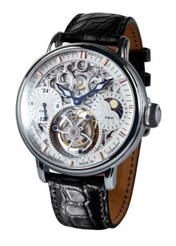 Poljot International, Germany Tourbillon Skeleton Silver 3360.T04R