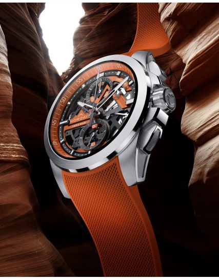 Norqain Independence Skeleton Chrono Orange N3200.40S01.O01