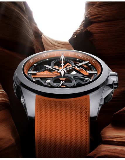Norqain Independence Skeleton Chrono Orange N3200.40S01.O01