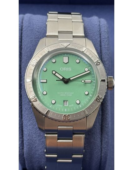 Oris Divers Sixty‑Five Cotton Candy Green 01 733 7771 4057