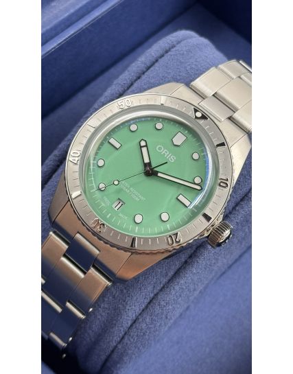 Oris Divers Sixty‑Five Cotton Candy Green 01 733 7771 4057