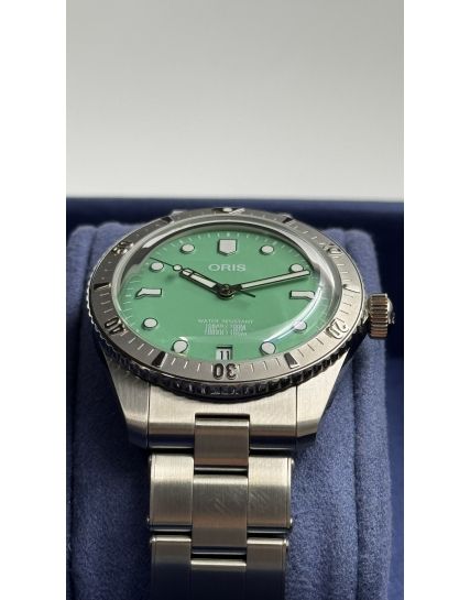 Oris Divers Sixty‑Five Cotton Candy Green 01 733 7771 4057