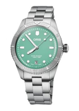 Oris Divers Sixty‑Five Cotton Candy Green 01 733 7771 4057