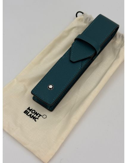 Montblanc Envelope 1-Pen Pouch - Petrol Blue MB131743