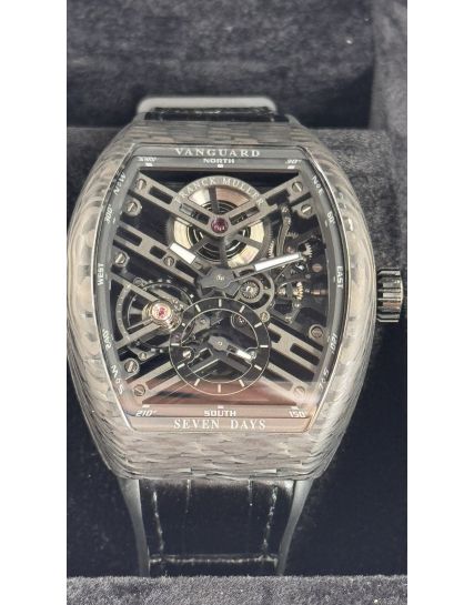 Franck Muller Vanguard 7 Days Carbon Skeleton V 41 S6 SQT CARBON NR
