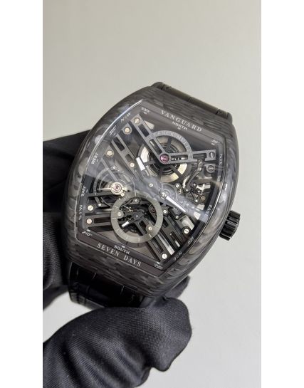 Franck Muller Vanguard 7 Days Carbon Skeleton V 41 S6 SQT CARBON NR