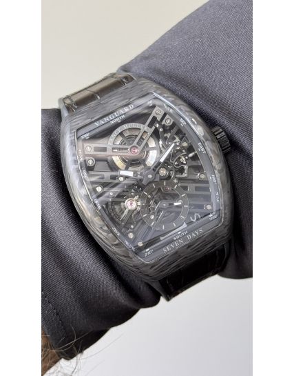Franck Muller Vanguard 7 Days Carbon Skeleton V 41 S6 SQT CARBON NR