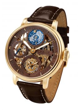 Poljot International, Germany Globetrotter Dark Brown 9730.2940654