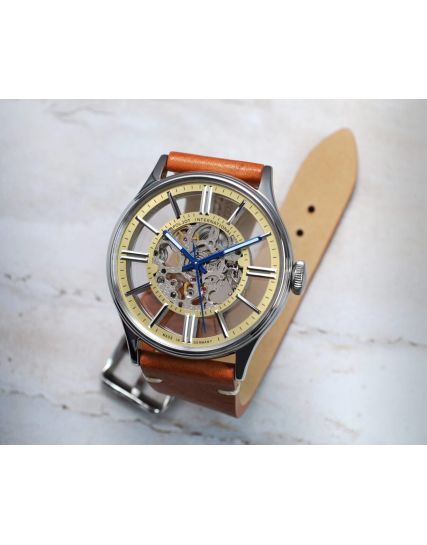 Poljot International, Germany Vintage Skeleton Champagne 6114.1220102