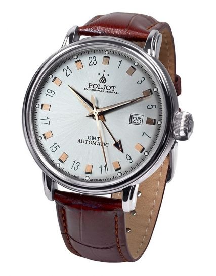 Poljot International, Germany Jaros GMT Silver 34NH.4200111
