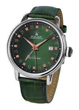 Poljot International, Germany Jaros GMT Green 34NH.4200115