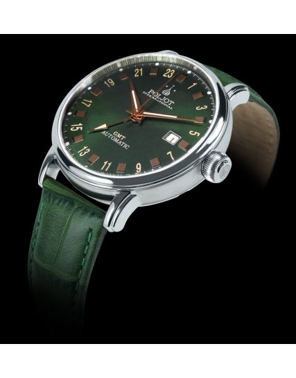 Poljot International, Germany Jaros GMT Green 34NH.4200115