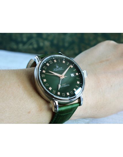 Poljot International, Germany Jaros GMT Green 34NH.4200115